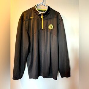 Reebok Speedwick Center Ice Collection Authentic Apparel Bruins Pullover‎ Sz XL